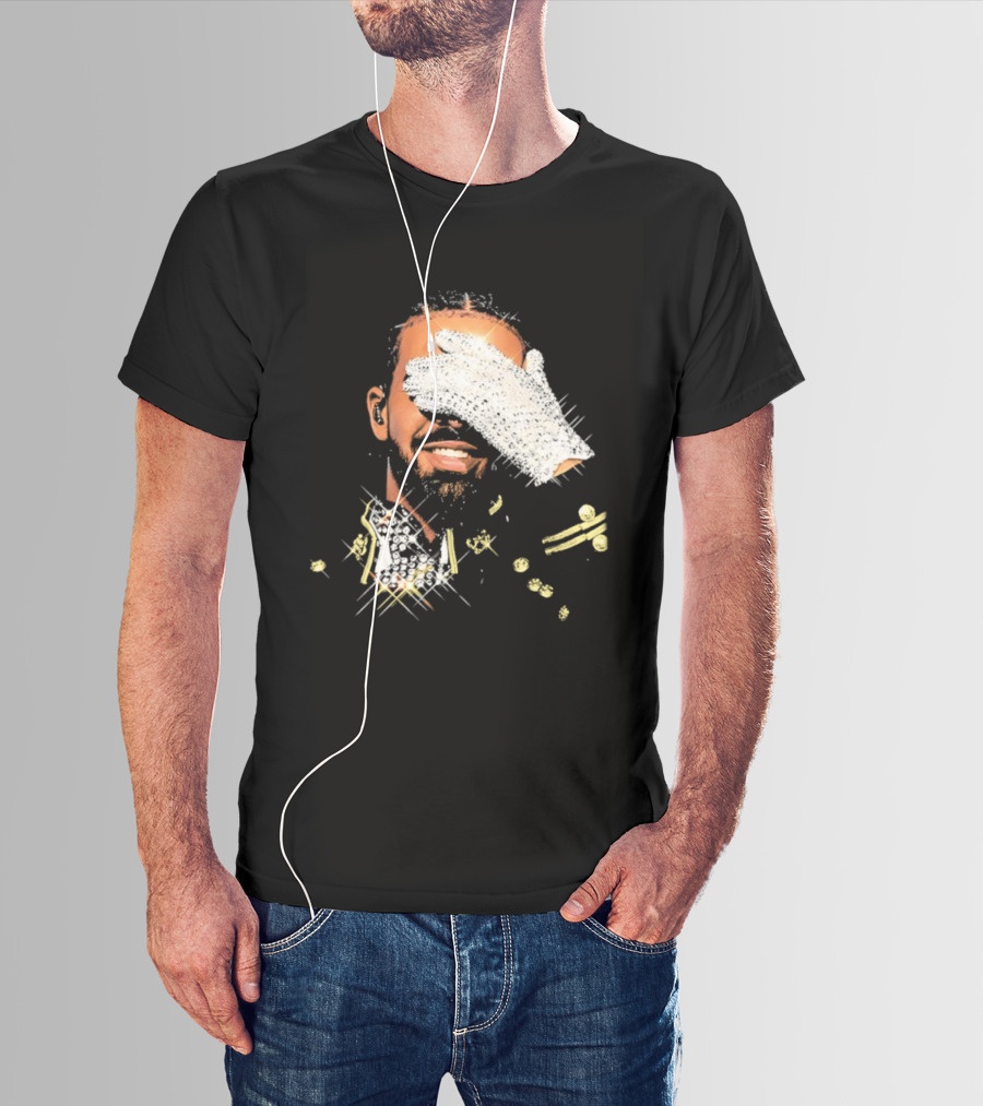 Drake Iceman Pay Tribute To Michael Jackson Glitter Glove Iconic Gesture T-Shirt