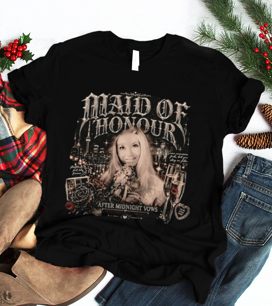 Maid Of Honour After Midnight Vows Romantic Toronto Skyline T-Shirt