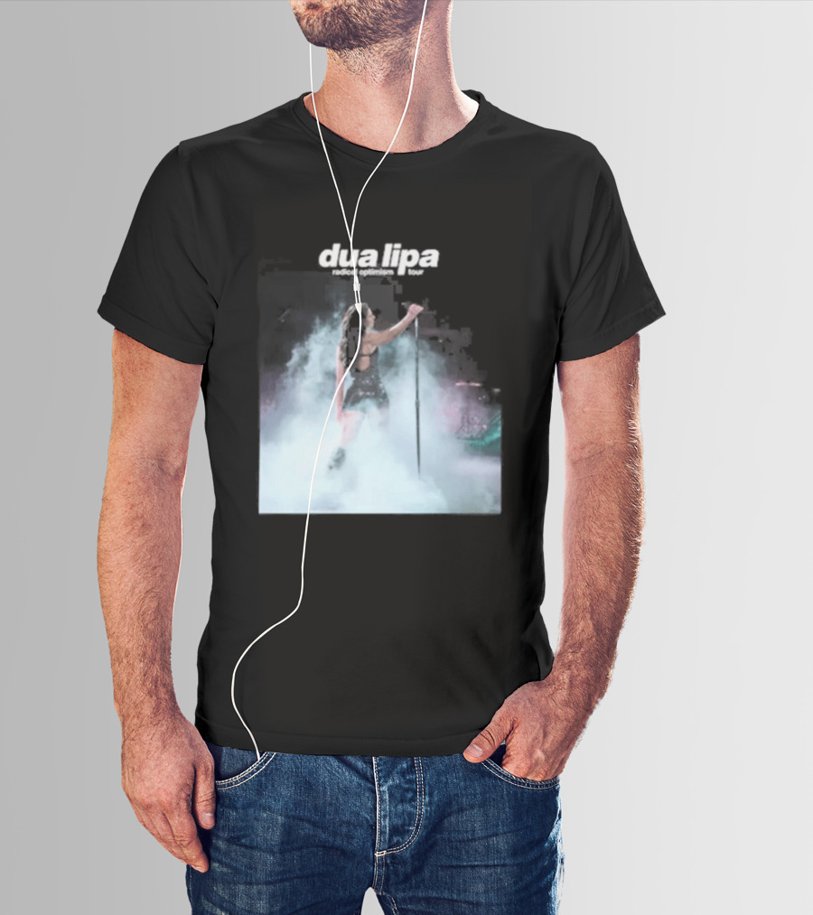 Dua Lipa Round Neck Abstract Pastel Aura T-Shirt