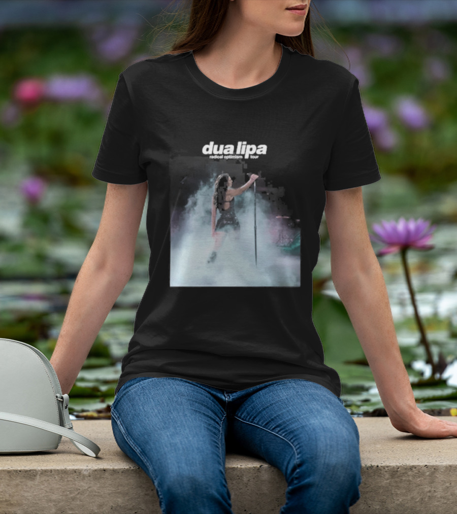 Dua Lipa Round Neck Abstract Pastel Aura T-Shirt