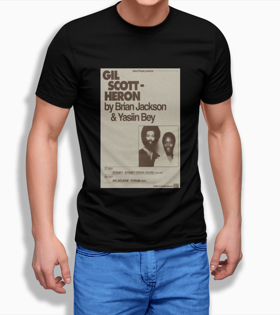 Gil Scott Heron Brian Jackson Yasiin Bey Sydney Opera House May 27 Melbourne Forum May 28 T-Shirt