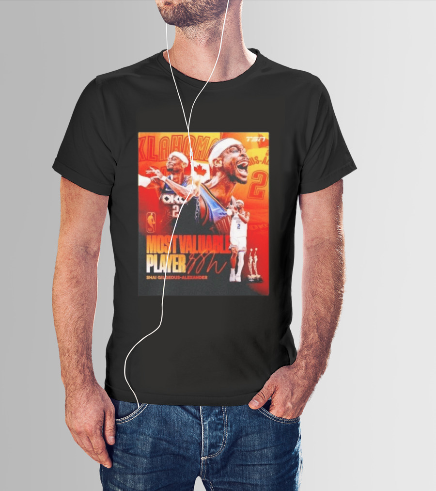 Shai Gilgeous Alexander Oklahoma Most Valuable Player 2x MVP TSN Basketball Canada T-Shirt