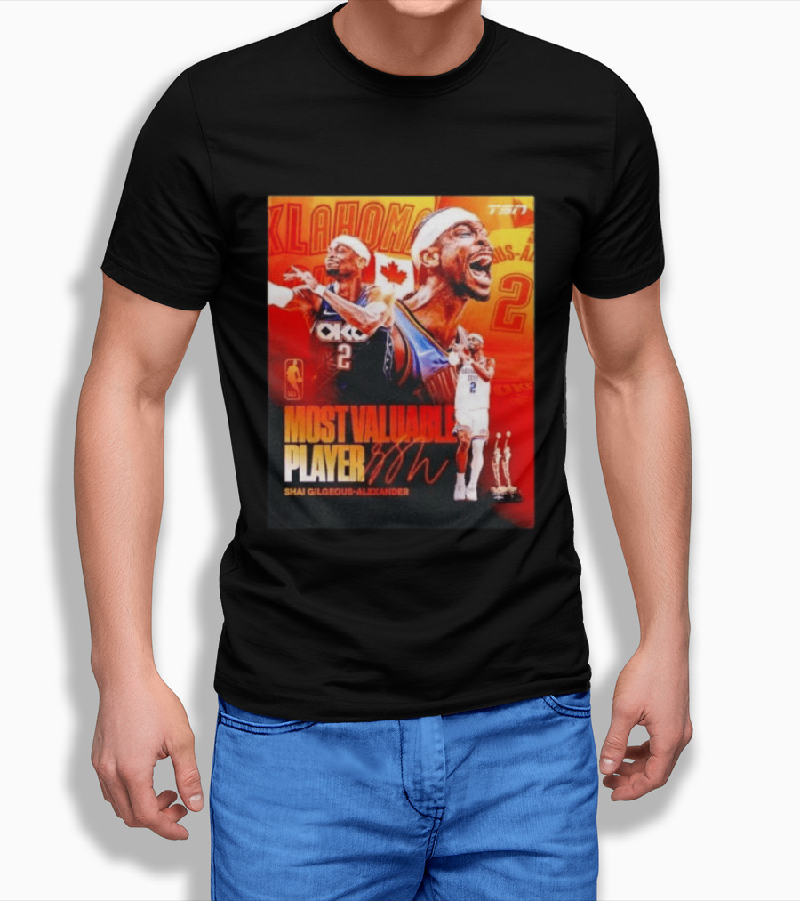 Shai Gilgeous Alexander Oklahoma Most Valuable Player 2x MVP TSN Basketball Canada T-Shirt