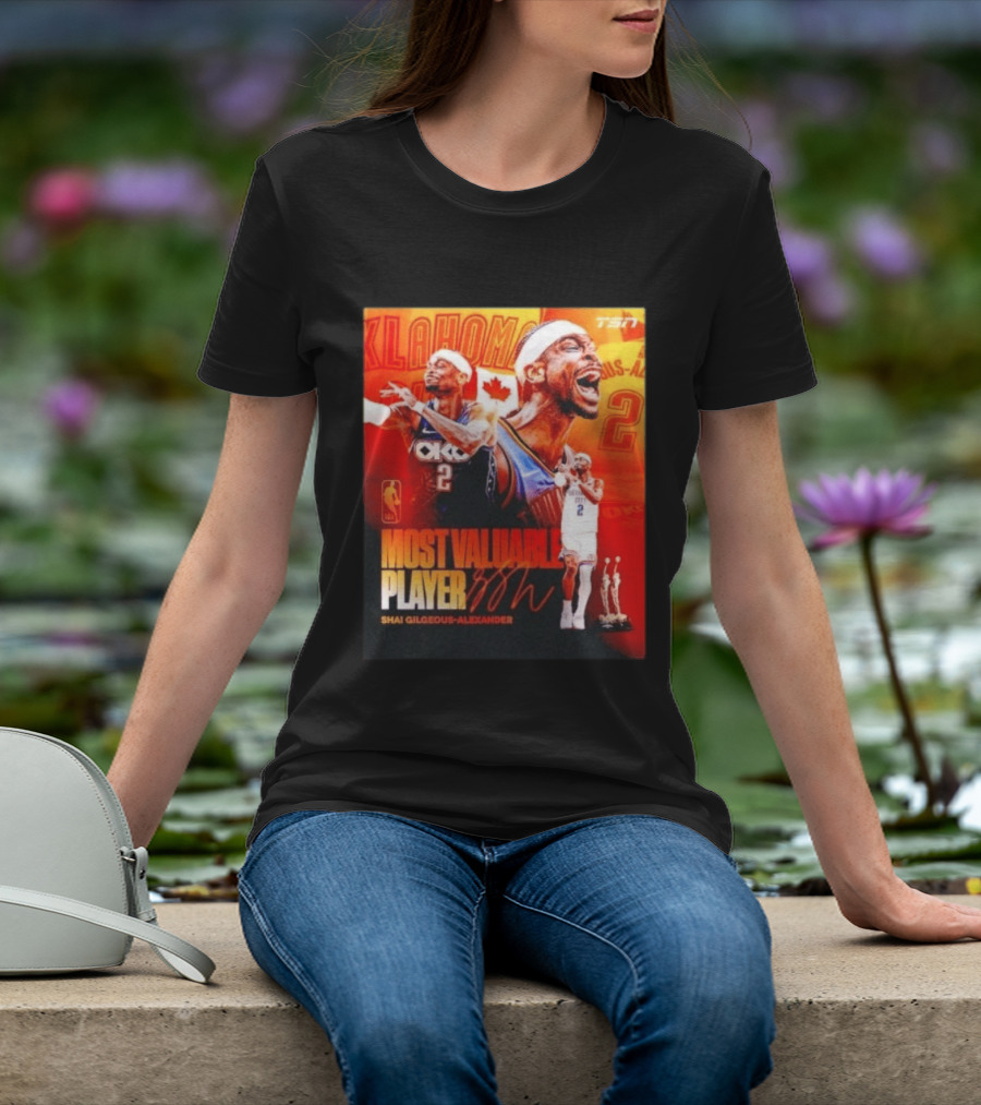 Shai Gilgeous Alexander Oklahoma Most Valuable Player 2x MVP TSN Basketball Canada T-Shirt