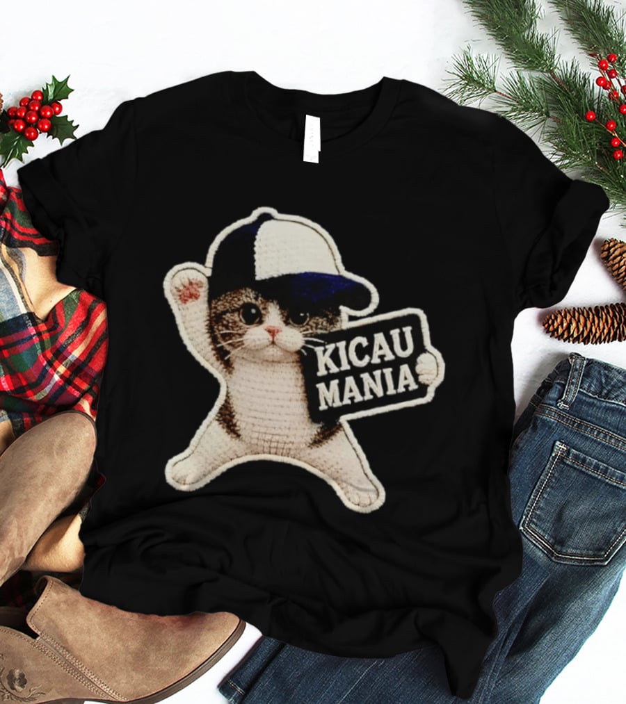 Kicau Mania Crochet Cat With Baseball Cap T-Shirt