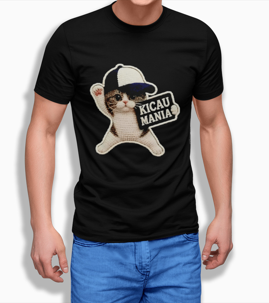Kicau Mania Crochet Cat With Baseball Cap T-Shirt