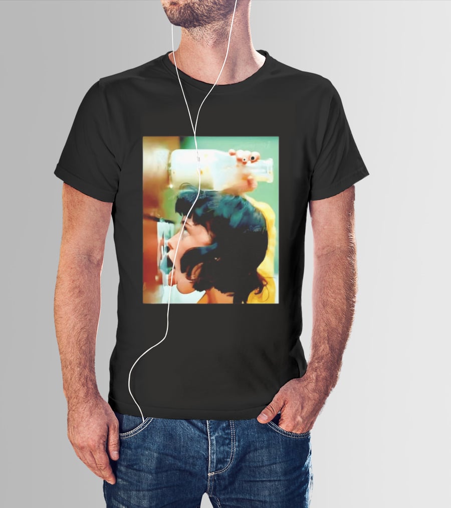 The Girl With Banging Head Licking Milk Scene T-Shirt