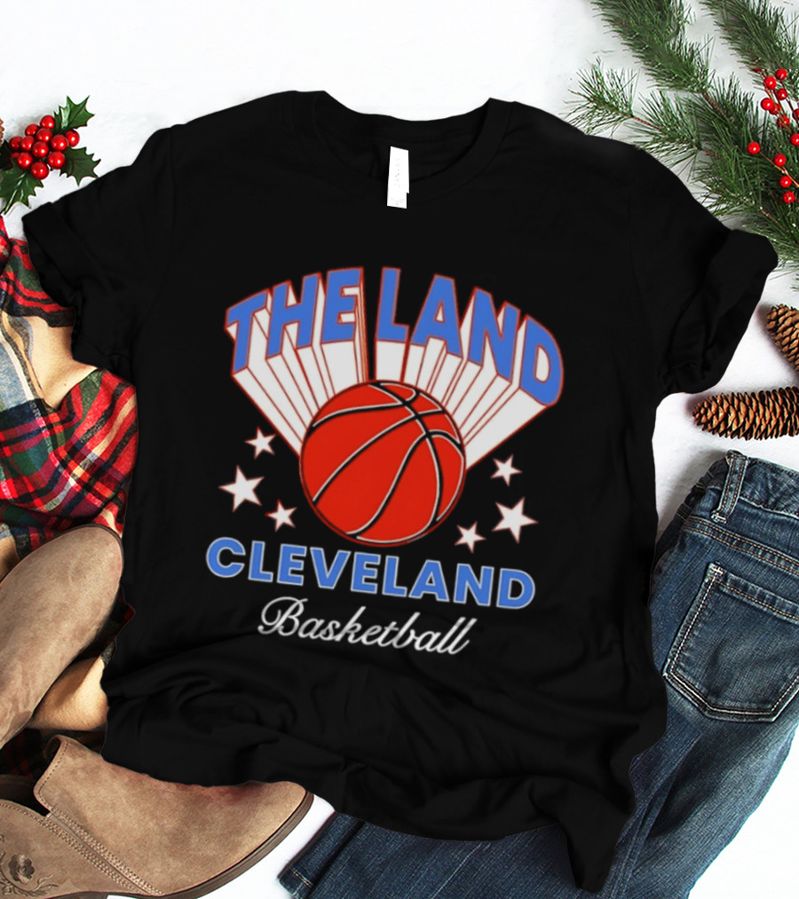 The Land Cleveland Basketball Orange Ball Vintage Style Sports Fan T-Shirt