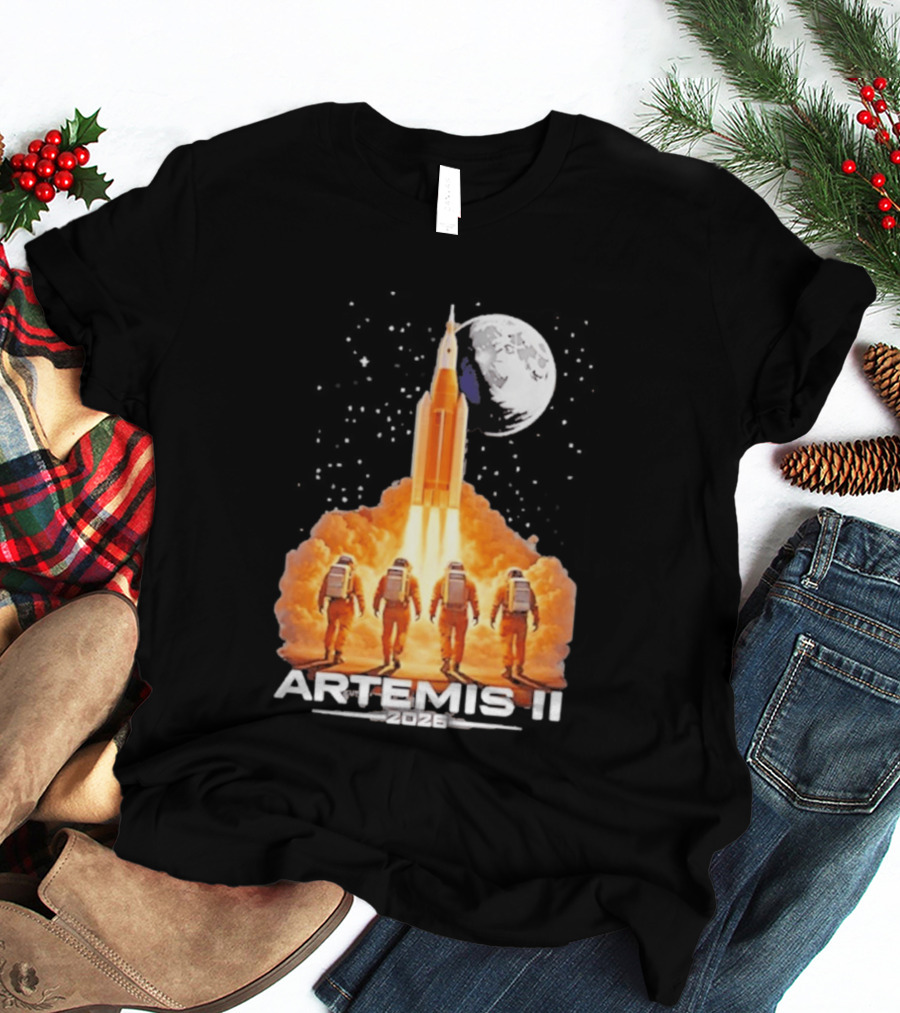 Artemis II Moon Mission 2026 NASA Astronaut Launch T-Shirt