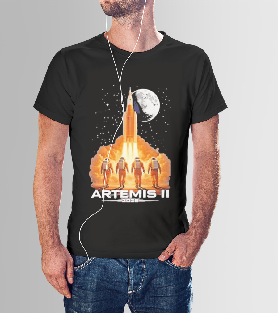 Artemis II Moon Mission 2026 NASA Astronaut Launch T-Shirt