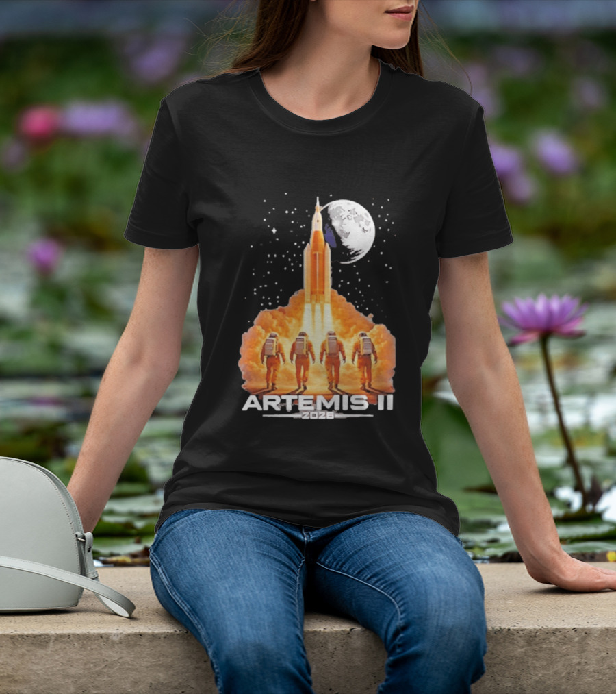 Artemis II Moon Mission 2026 NASA Astronaut Launch T-Shirt