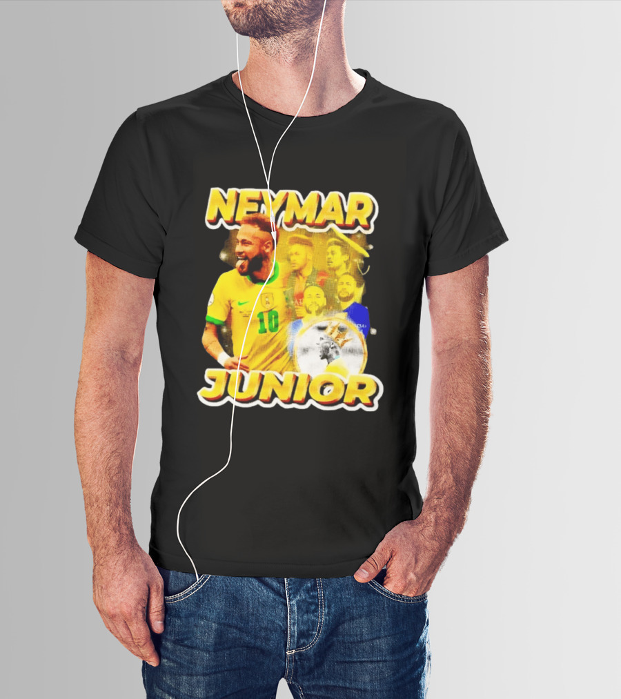 Neymar Junior Brasil National Football Team 10 Celebration Soccer Star T-Shirt