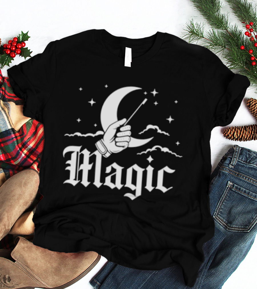 Magic Chicago White Sox Baseball Moon Hand Stars T-Shirt