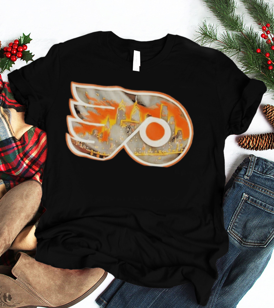 Philadelphia Flyers City Skyline NHL Hockey 2026 T-Shirt