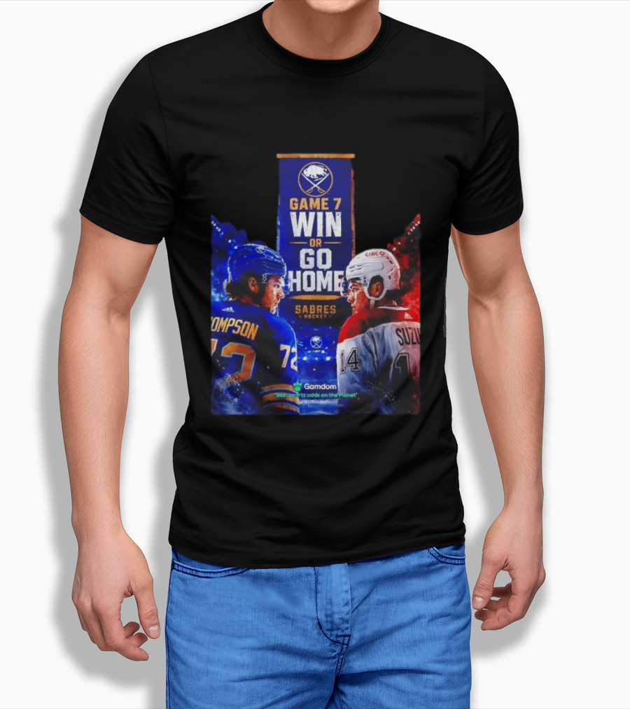 Buffalo Sabres Vs Montreal Canadiens Game 7 Win Or Go Home Matchup Thompson Suzuki T-Shirt