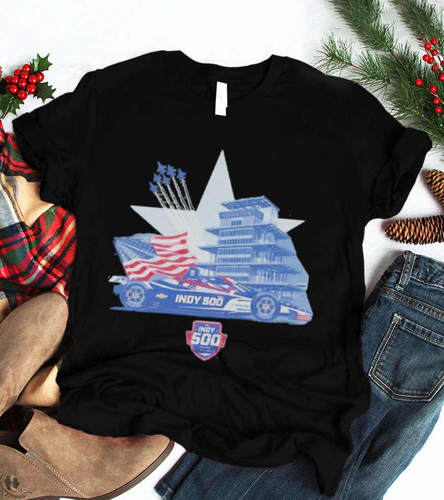Need For Speed Indy 500 American Flag 2026 Racing Event T-Shirt