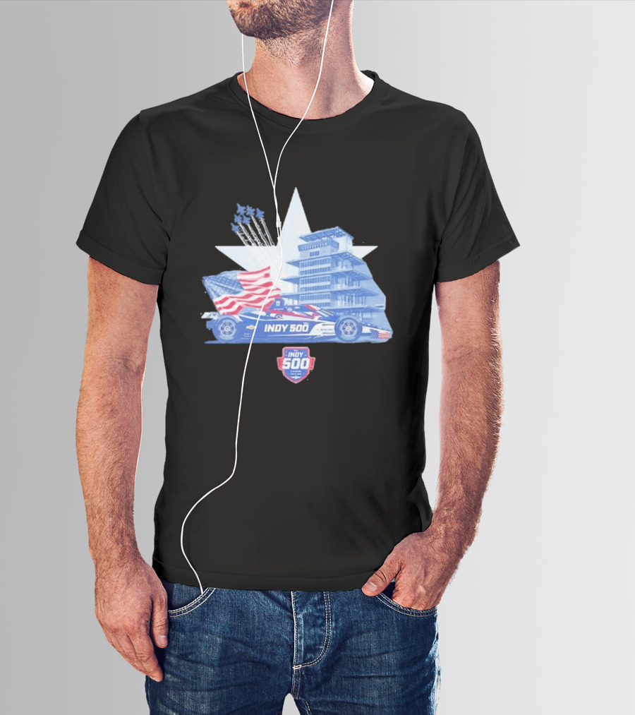 Need For Speed Indy 500 American Flag 2026 Racing Event T-Shirt