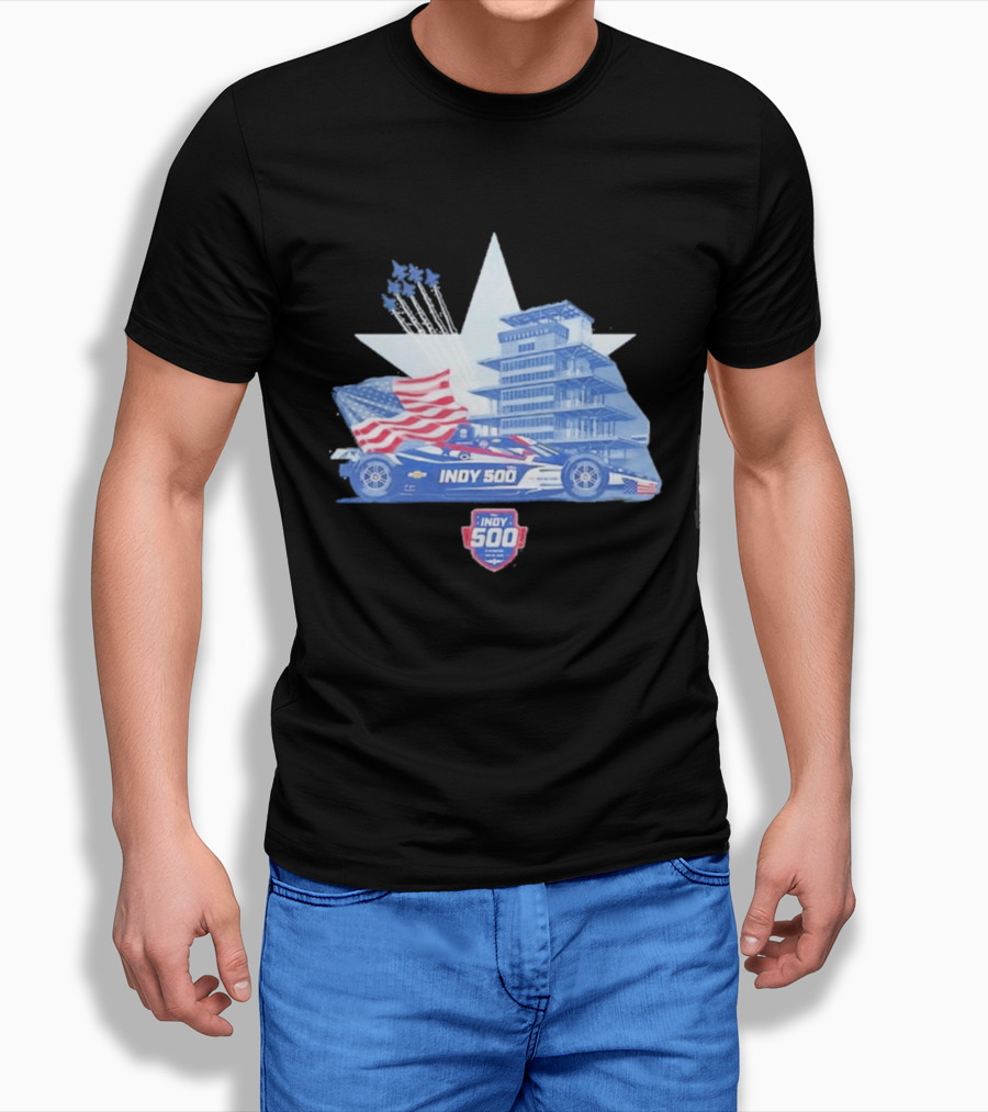 Need For Speed Indy 500 American Flag 2026 Racing Event T-Shirt