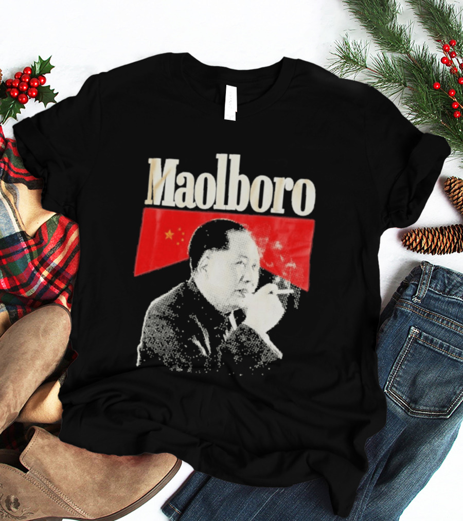 Maolboro Mao Zedong Chinese Flag Mashup T-Shirt