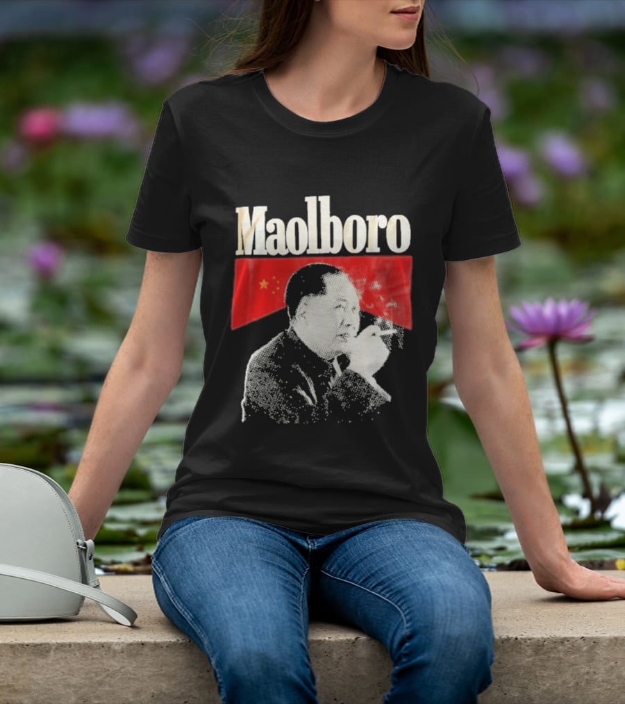 Maolboro Mao Zedong Chinese Flag Mashup T-Shirt