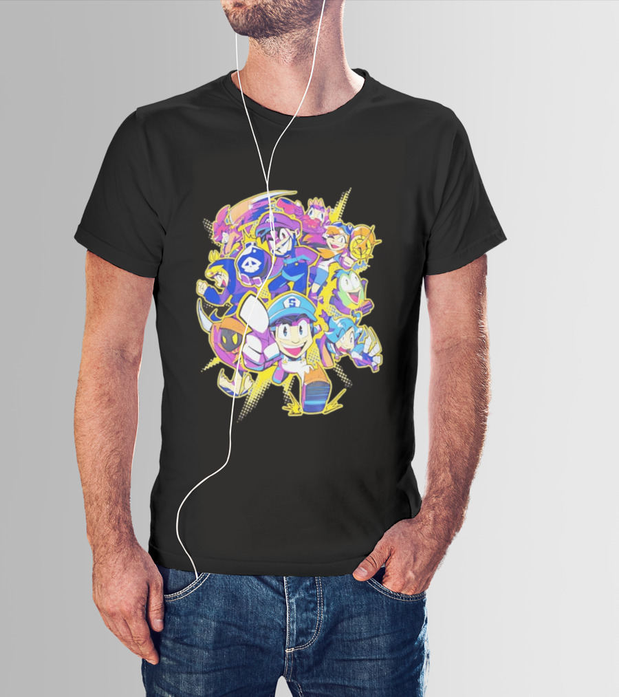 SMG4 All Star Game Characters Colorful Animation T-Shirt