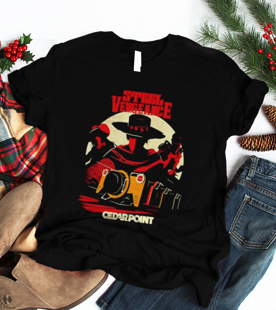 Steel Vengeance Cedar Point Wild West Cowboy Adventure T-Shirt