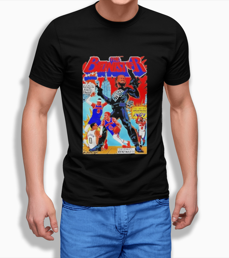 The Brunisher Jalen Brunson Knicks Comics Empire State Mocks Indiana T-Shirt