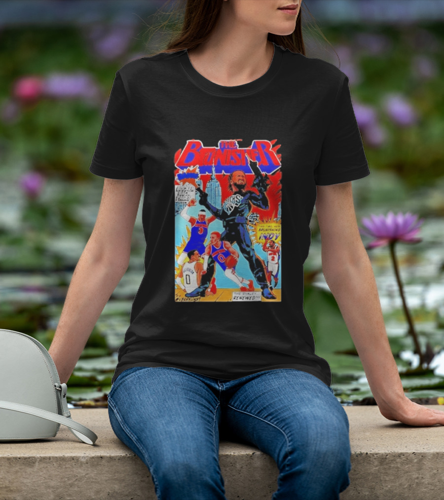 The Brunisher Jalen Brunson Knicks Comics Empire State Mocks Indiana T-Shirt