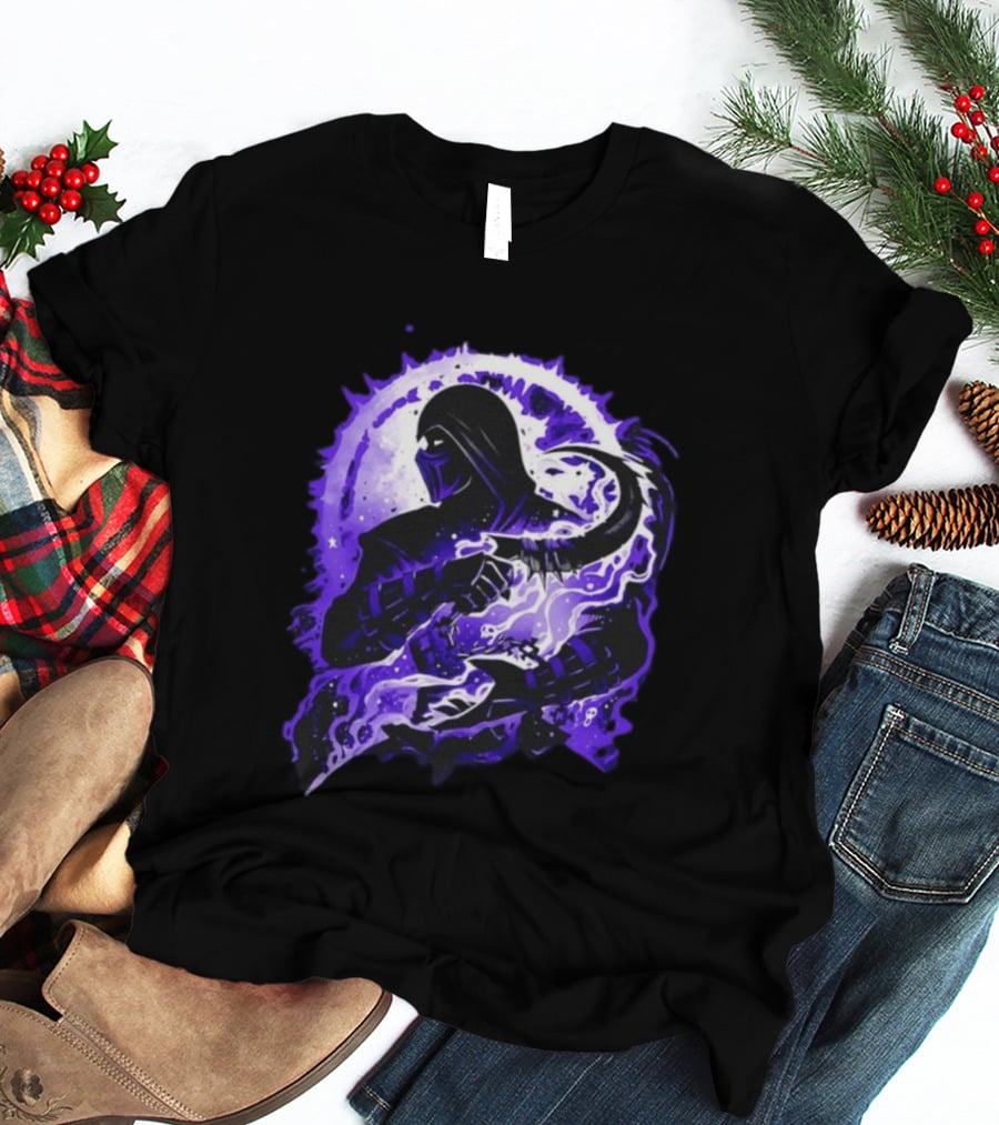 Noob Saibot Master Of The Shadow Mortal Kombat Dark Warrior Purple Aura T-Shirt
