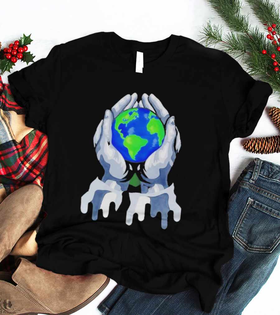 The Earth Lies In Our Hands Eco Friendly Planet Guardians T-Shirt