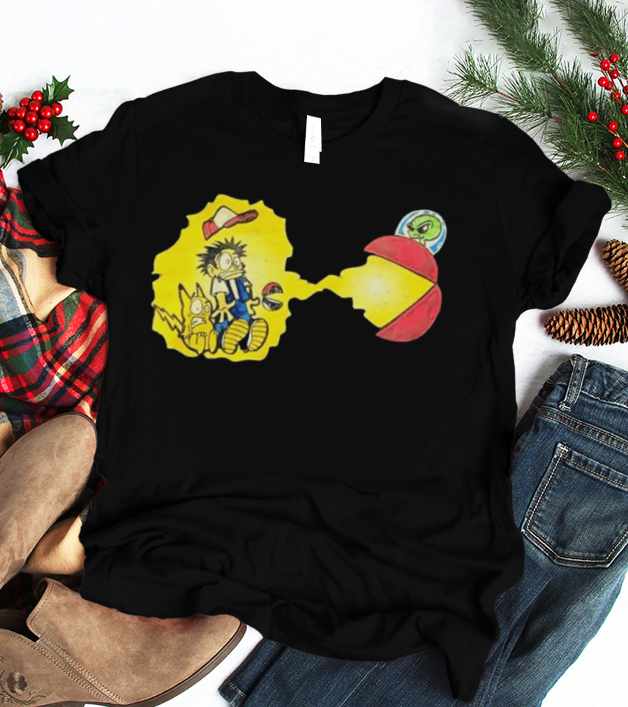Pokémon Alien Nation Meets Pac Man Mashup T-Shirt
