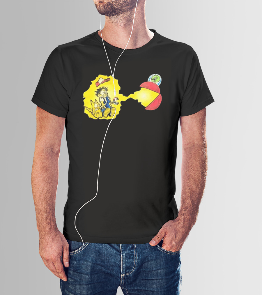 Pokémon Alien Nation Meets Pac Man Mashup T-Shirt