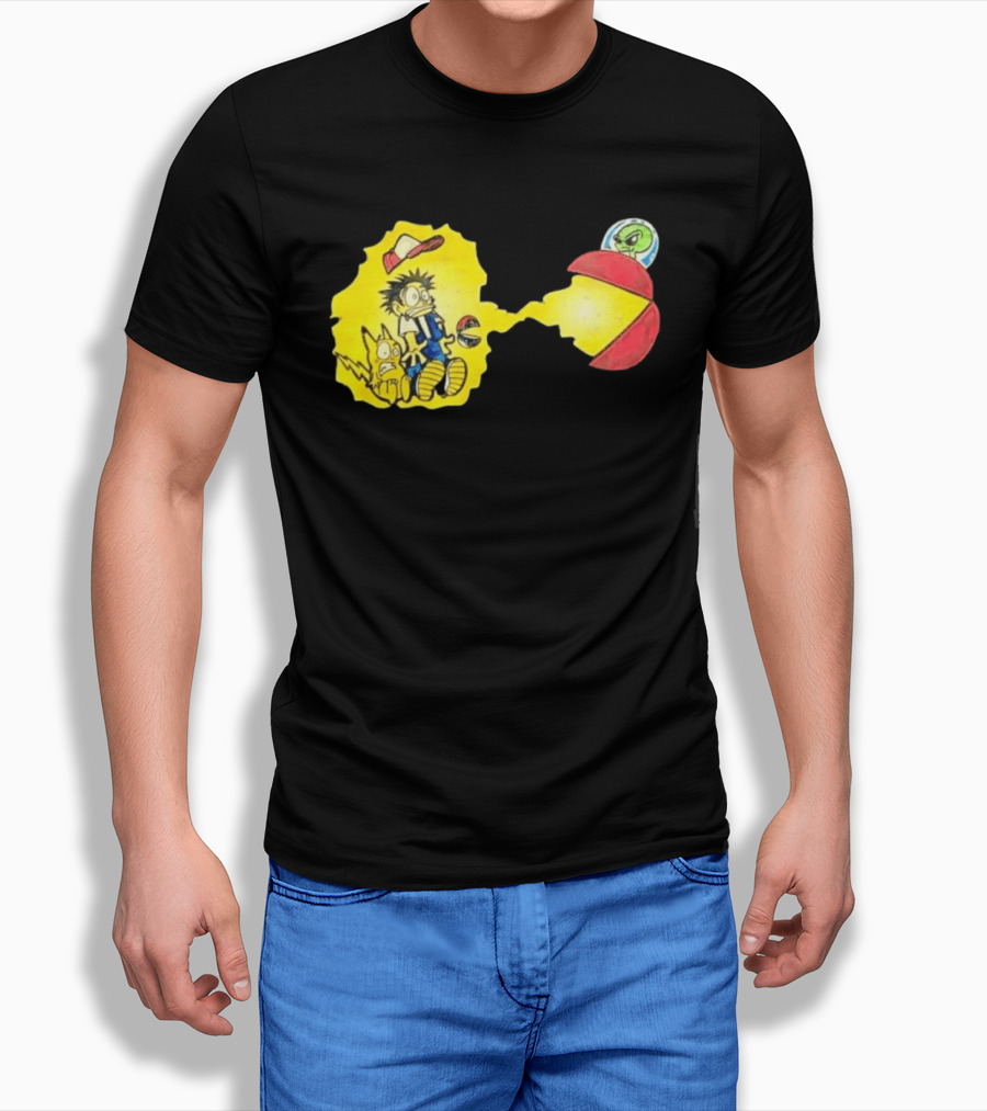 Pokémon Alien Nation Meets Pac Man Mashup T-Shirt