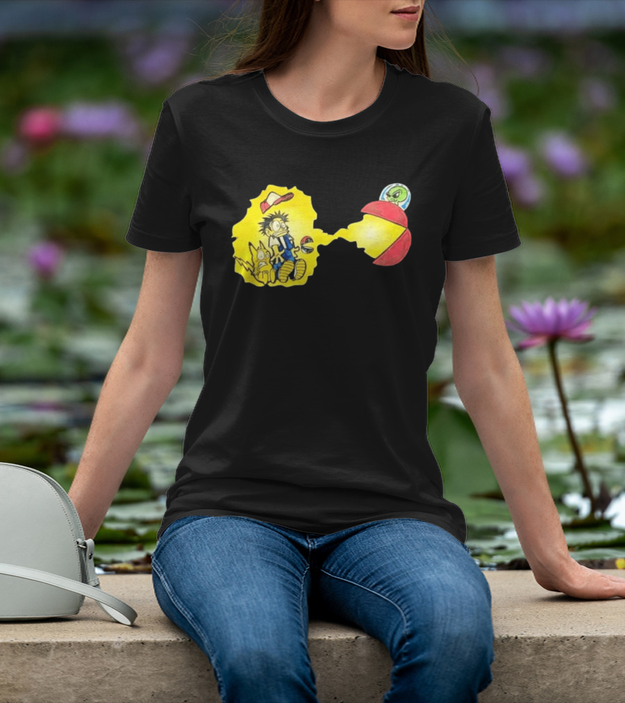 Pokémon Alien Nation Meets Pac Man Mashup T-Shirt