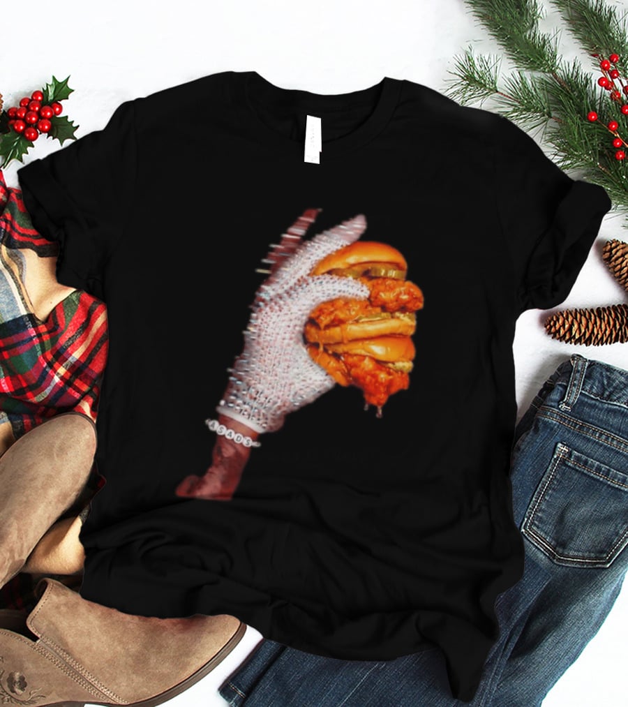 Shiny Gloves With Iceman Dreke Chicken Burger Meme T-Shirt