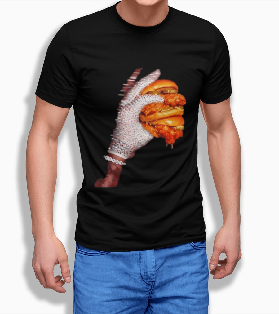 Shiny Gloves With Iceman Dreke Chicken Burger Meme T-Shirt