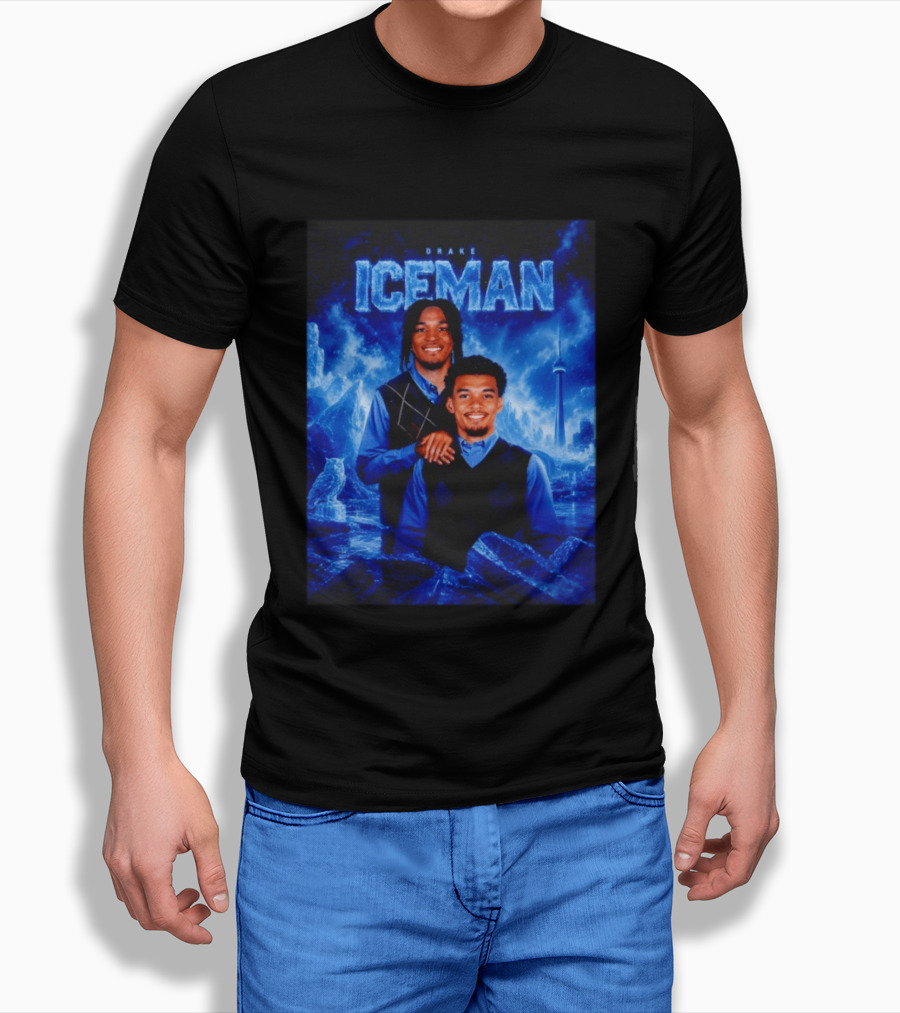 Drake Iceman Brothers Victor Wembanyama Stephon Castle Basketball Toronto Skyline T-Shirt