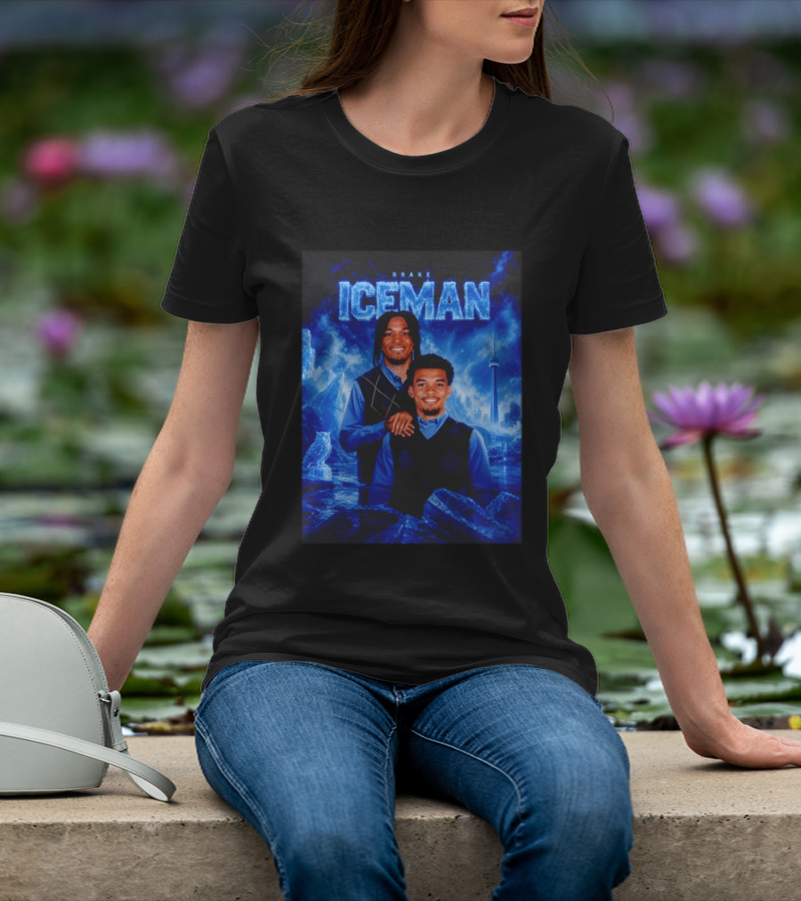 Drake Iceman Brothers Victor Wembanyama Stephon Castle Basketball Toronto Skyline T-Shirt