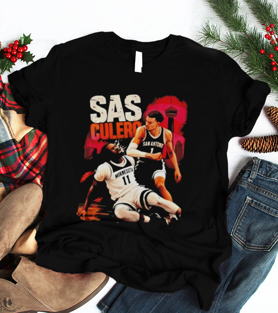 Sas Culero Victor Wembanyama Elbow Naz Reid Basketball 90s Style Retro Vintage 90s NBA T-Shirt