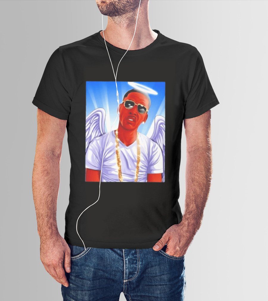 Young Dolph Angel Wings Halo Hip Hop Rap T-Shirt