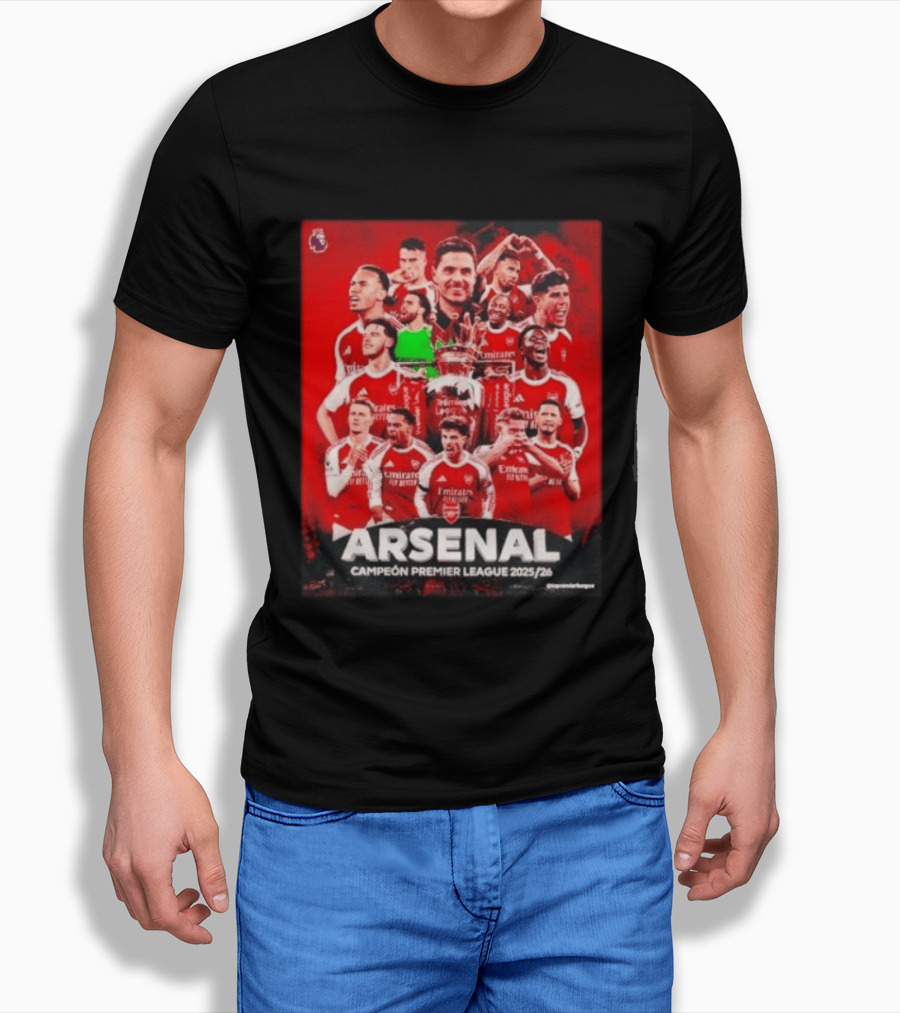 Arsenal Campeón Premier League 2025 2026 Team Players Celebration T-Shirt