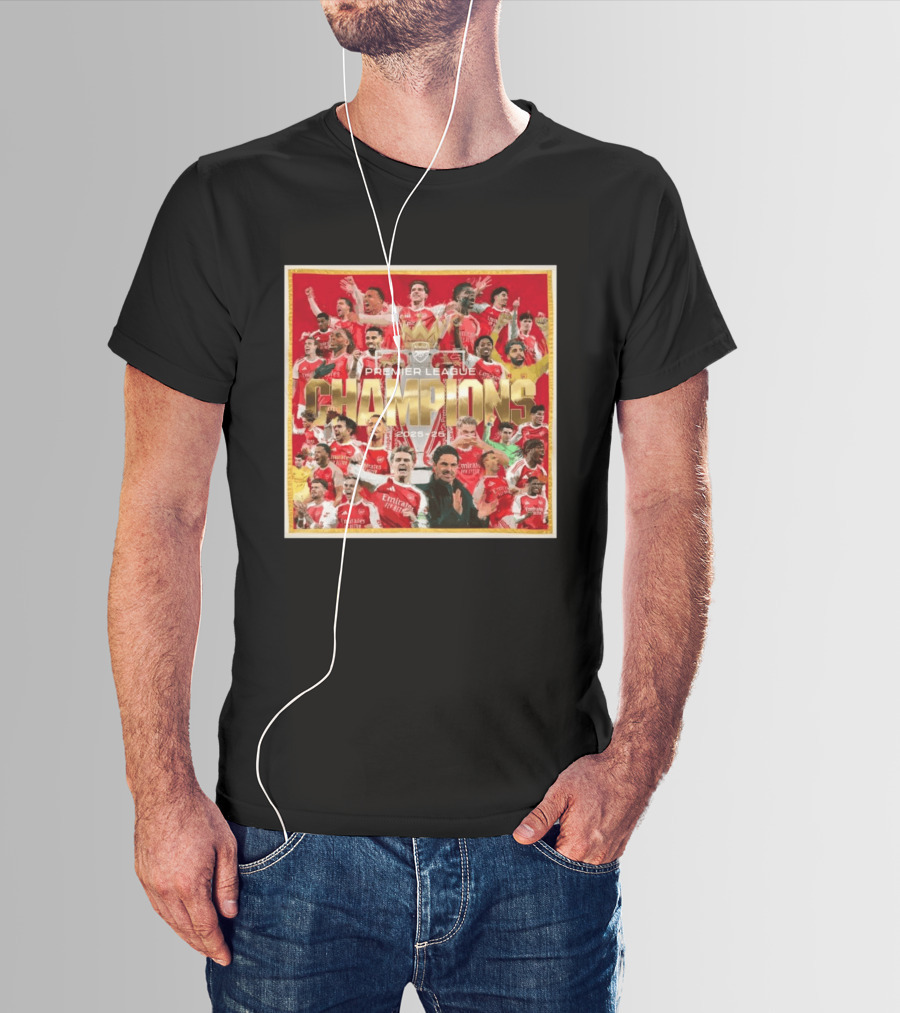 Arsenal Premier League Champions 2025 2026 Victory Celebration T-Shirt