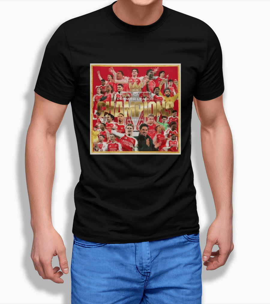 Arsenal Premier League Champions 2025 2026 Victory Celebration T-Shirt