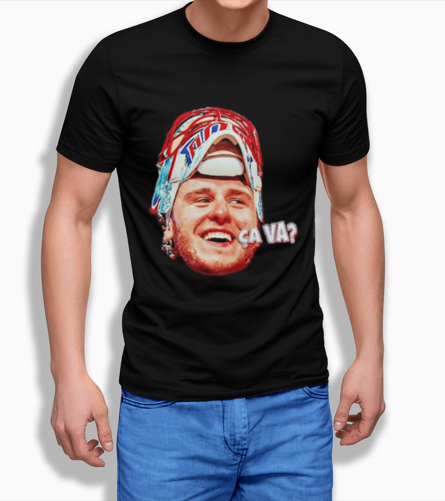 Dobeš Ça Va Big Face New Jersey Devils Hockey Fans Iconic Expression T-Shirt