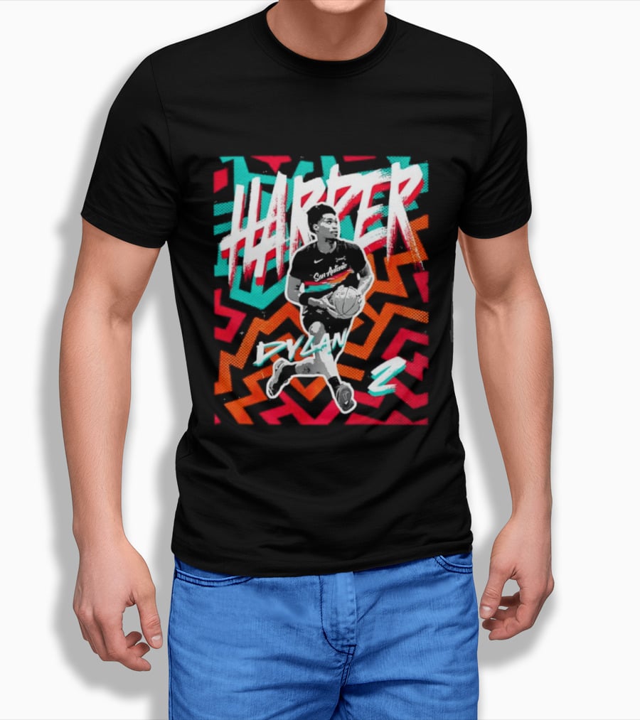 Dylan Harper San Antonio Spurs 2 NBA Fiesta T-Shirt