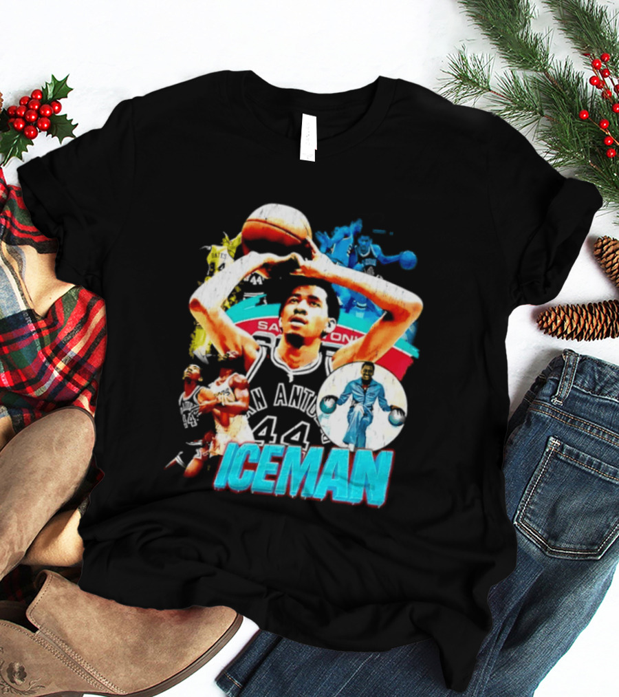 George Gervin Iceman San Antonio Spurs 44 Basketball Legend T-Shirt