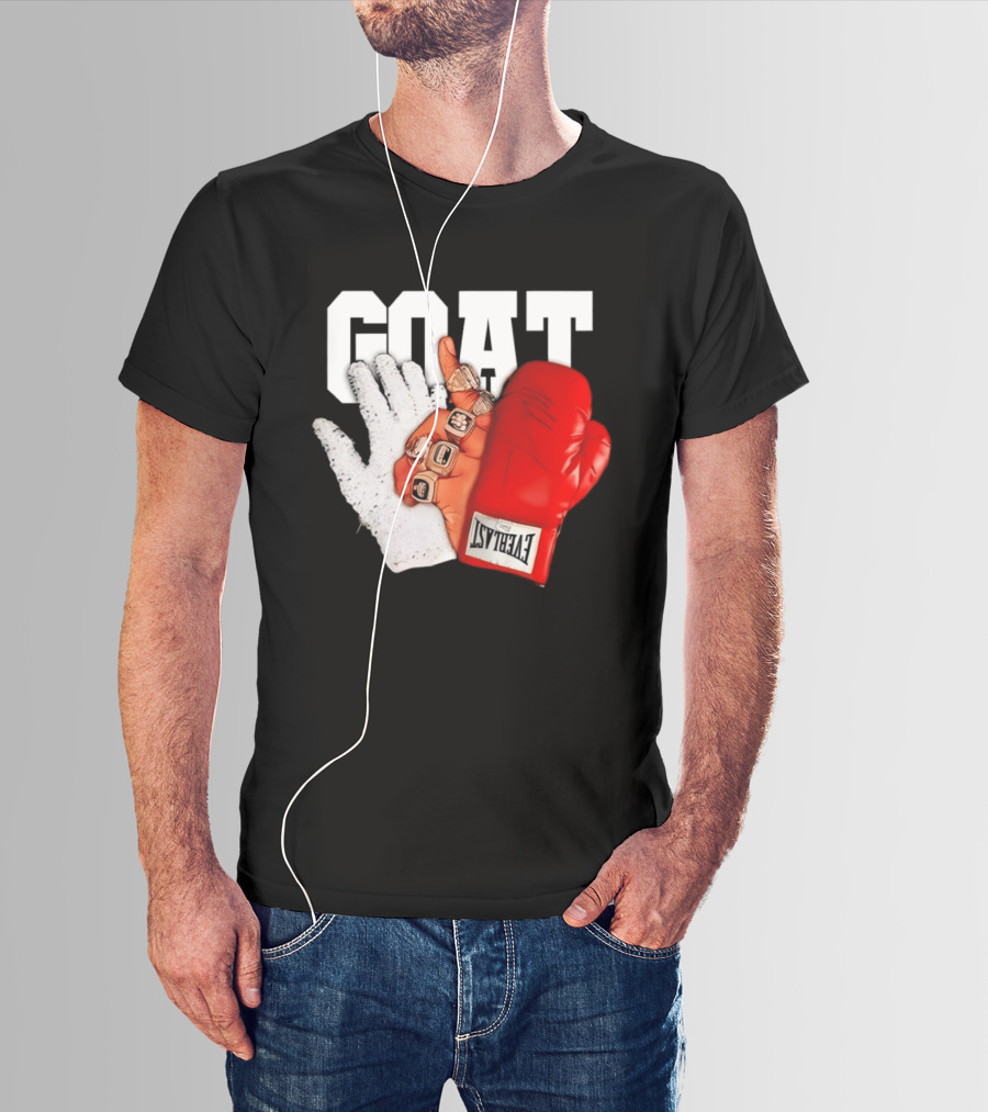 GOAT Michael Jordan Mike Tyson Chicago Bulls 23 Jackson Glove T-Shirt