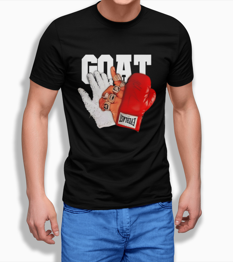 GOAT Michael Jordan Mike Tyson Chicago Bulls 23 Jackson Glove T-Shirt