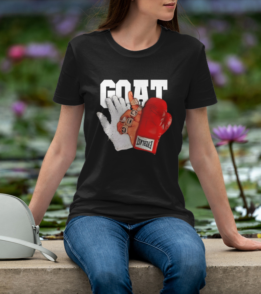 GOAT Michael Jordan Mike Tyson Chicago Bulls 23 Jackson Glove T-Shirt