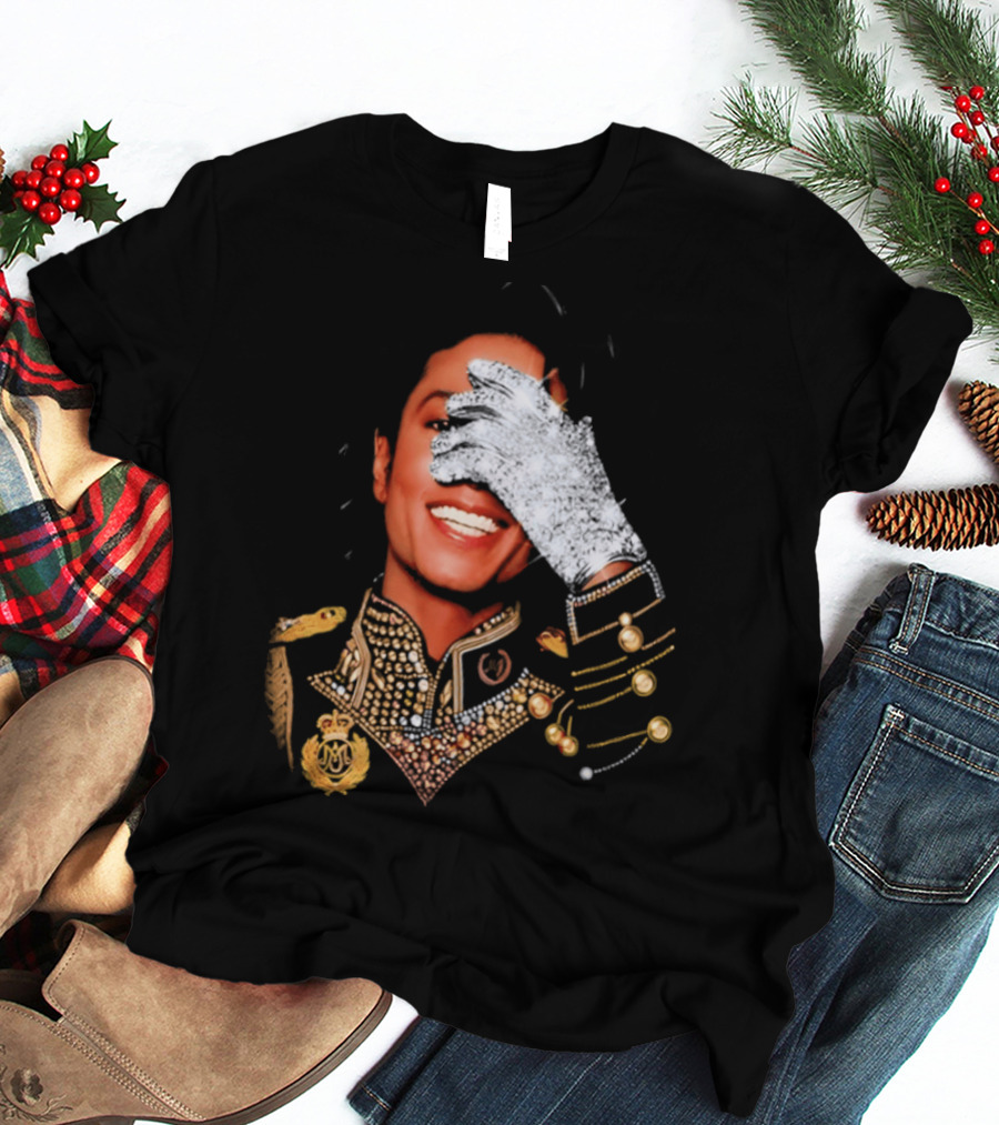 Jackson Drake Iceman King Of Pop Diamond Glove 2026 Gold Embellished Uniform T-Shirt